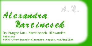 alexandra martincsek business card